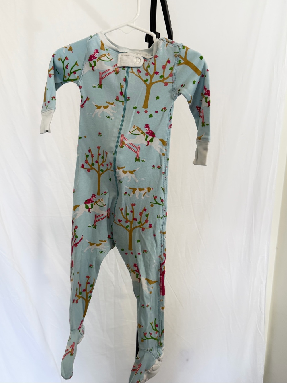 The Beaufort Bonnet Company Footie Pajamas | 12-18 Months | Equestrian Print - Picture 8 of 14